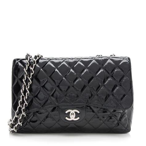 chanel navy patent leather jumbo single flap|Chanel flap.